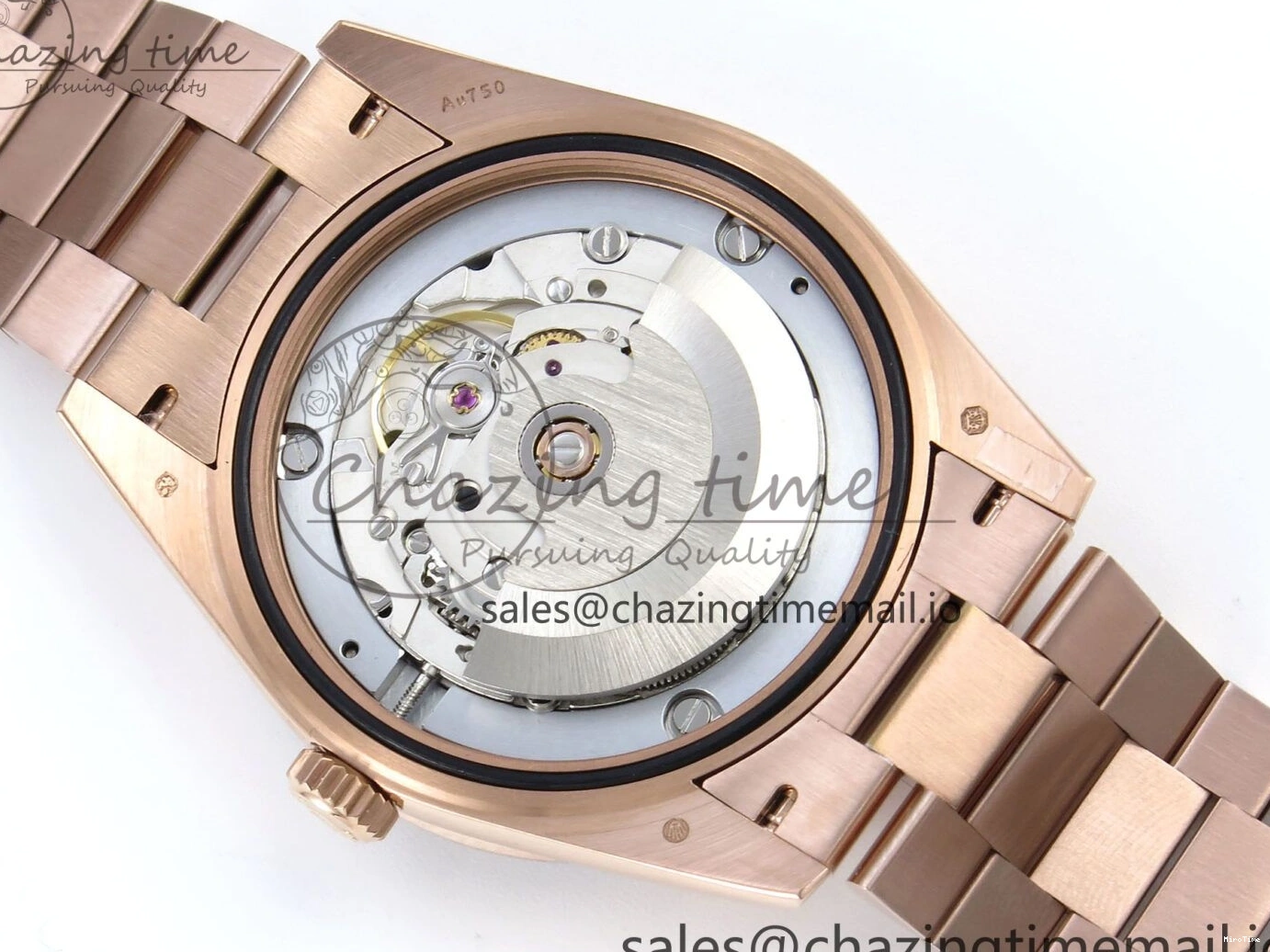 MiroTime 0310 Trendsetting DayDate 40 RG QF 1:1 Best Edition Green Roman Dial Diamonds Bezel on President Bracelet A2836 V5 (Gain Weight) 468